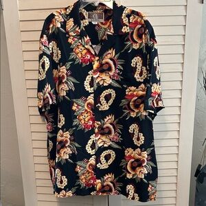 Floral Black Casual Button Down Shirt